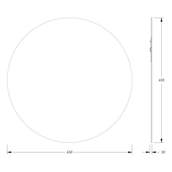 Apvalus veidrodis 65