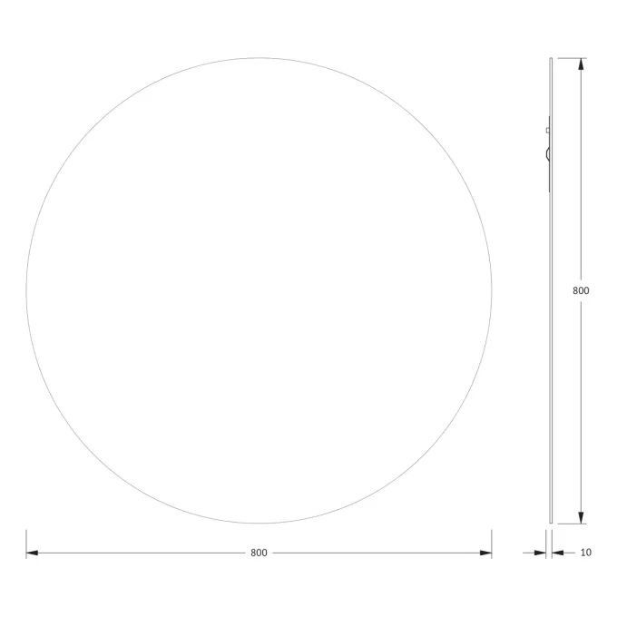 Apvalus veidrodis 80