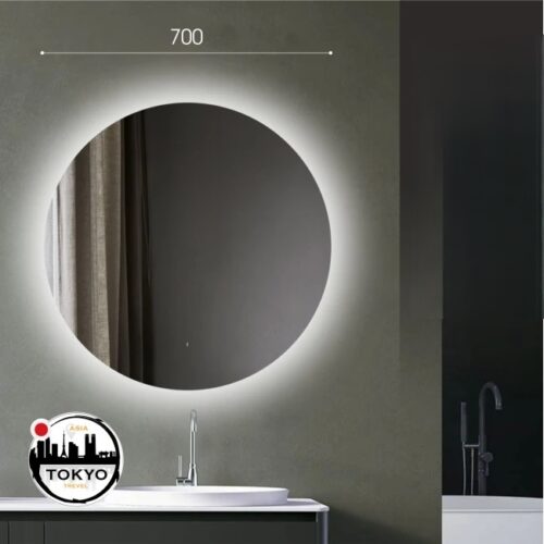 Apvalus 70 cm veidrodis su apsvietimu