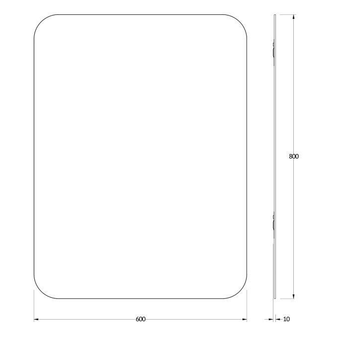 Veidrodis uzapvalintais kampais