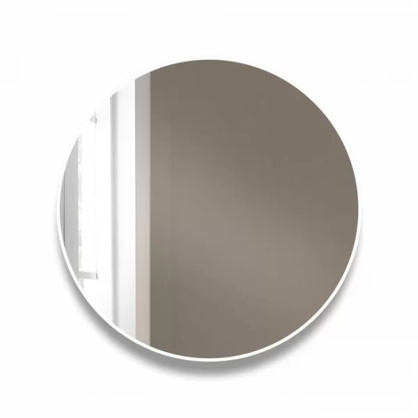 Apvalus veidrodis su baltu remu 90