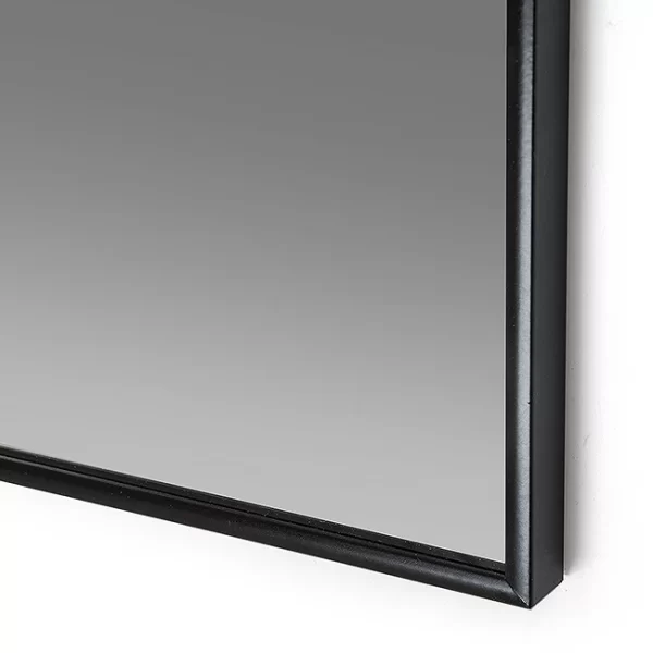 Veidrodis su juodu aliuminio remeliu