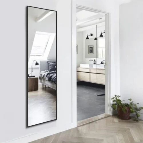 Mirror with black aluminum frame