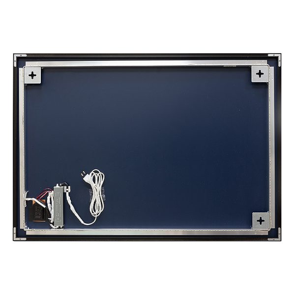 Veidrodis su apsvietimu ir juodu remu 100x70