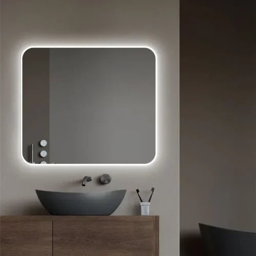 Mirror with rounded corners 80x60