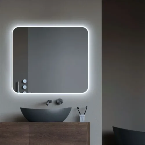 Mirror with rounded corners 80x60