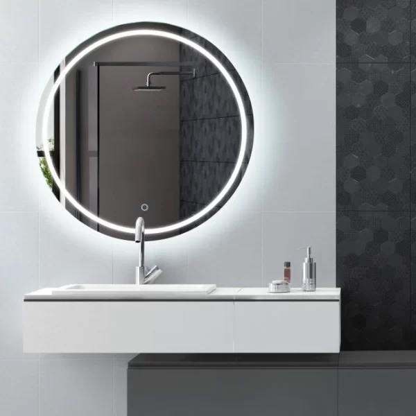 Apvalus veidrodis su apsvietimu 70 cm