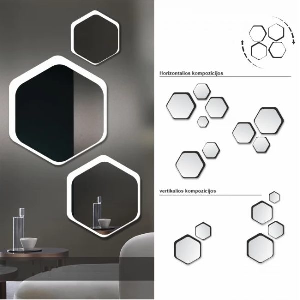 Korio formos veidrodziu kompozicija