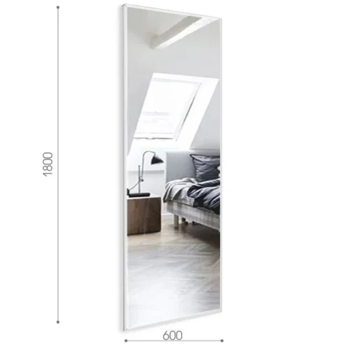 Mirror with white frame 60x180 cm