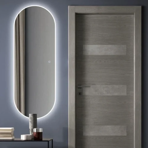 Oval mirror with backlight 50x135