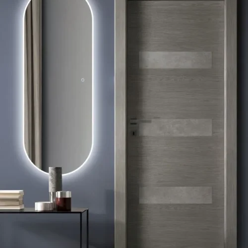 Oval mirror with backlight 50x135