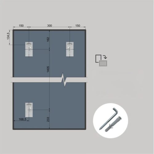 Veidrodis remeliu 180x60