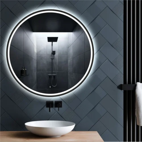 Apvalus veidrodis su apsvierimu