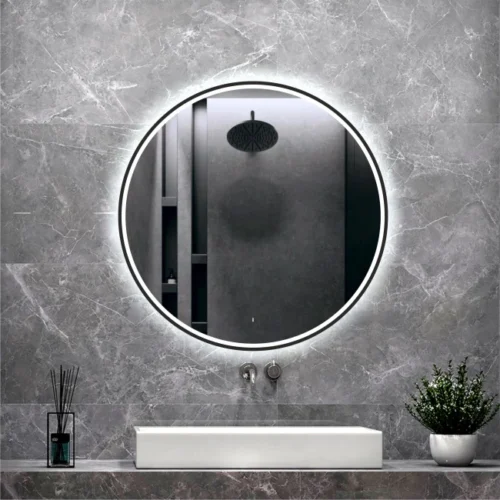 Apvalus veidrodis su apsvierimu